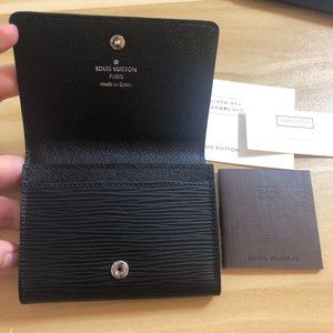 Louis Vuitton Black Epi Card Case Cartes De Visite